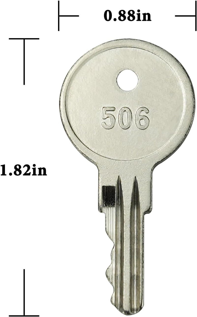 gradora 4-Pack CH506 Replacement Keys for Truck Tool Box RV Compartment Lock Keys Silver Code 506 - Image 3